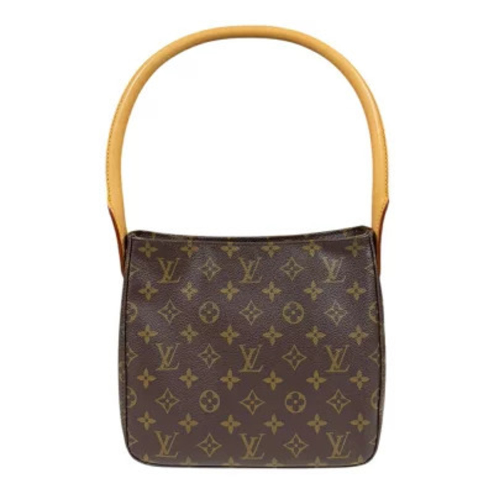 Louis Vuitton Looping Monogram Shoulder Bag Canvas Brown